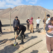 Estudiantes en terreno